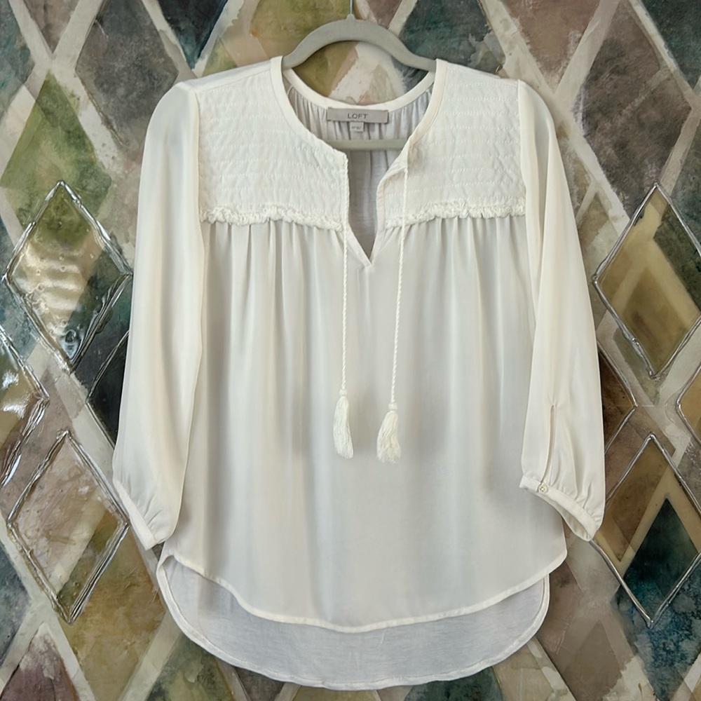 Ann Taylor Loft Tassel Tunic